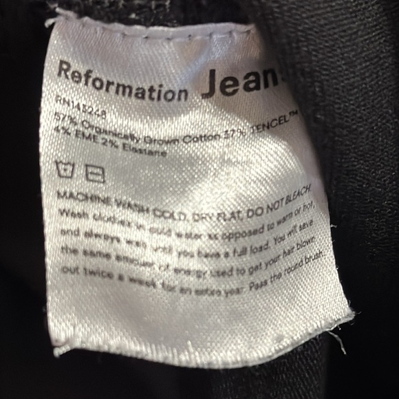 REFORMATION High & Skinny Jeans Black Denim Rise Ankle Stretch Sz 27 Sexy Casual - Picture 8 of 9